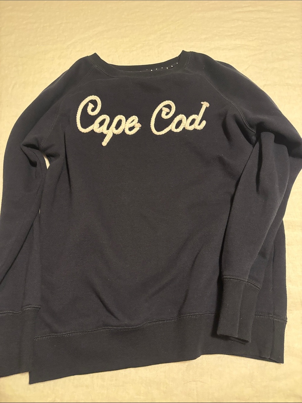 Women’s Navy Crewneck Sweater with 'Cape Cod' Embroidery